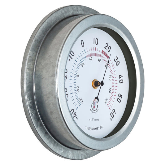 Nextime Ne-4302Ga Buitenthermometer 22Cm Metaal Gegalvaniseerd Lily