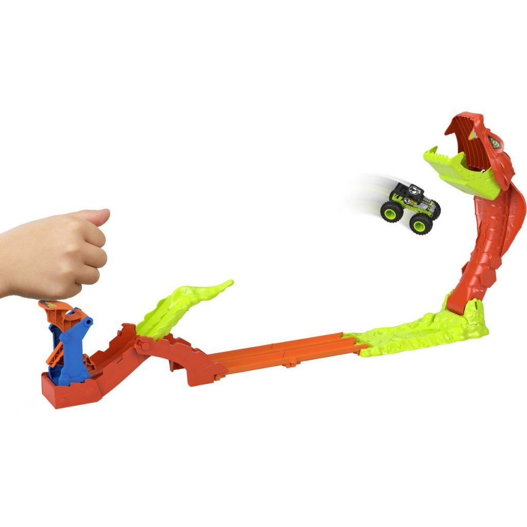 Mattel Hot Wheels Monster Trucks Snake Slam Takedown Track