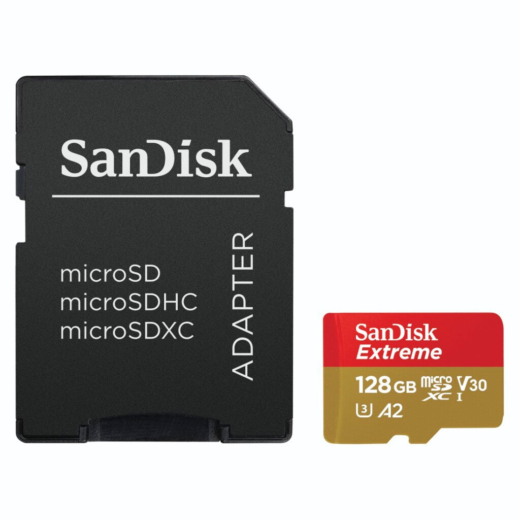Sandisk Microsdxc Extreme 128Gb 190Mb / 60Mb,U3,V30,A2 Ac