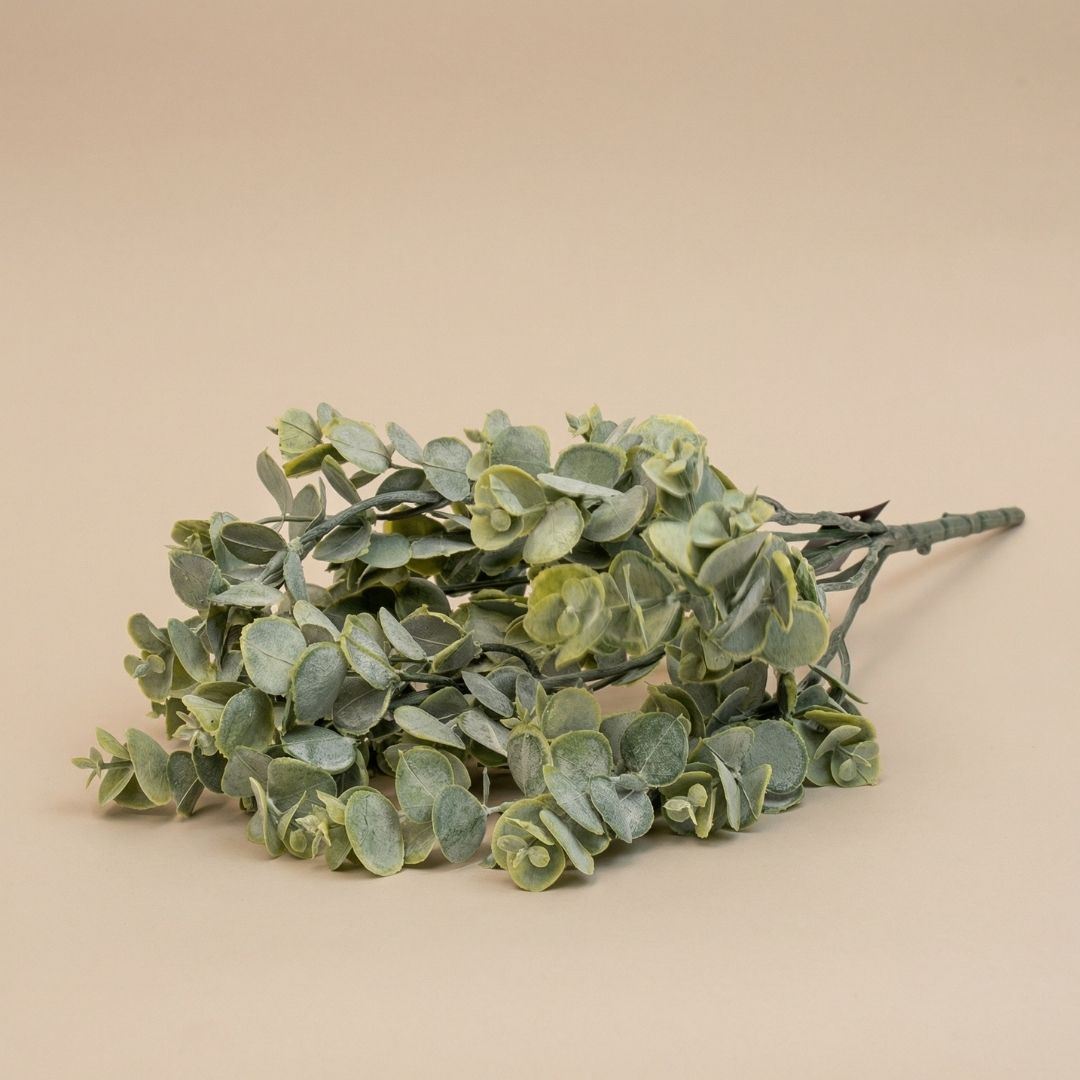 Decorative Artificial Eucalyptus Branch - Green - 1 Stem - ↑ 38 Cm
