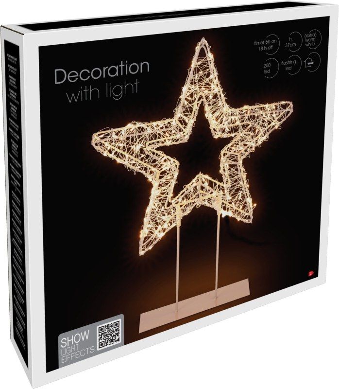 Kerstster Op Standaard - 37 Cm
