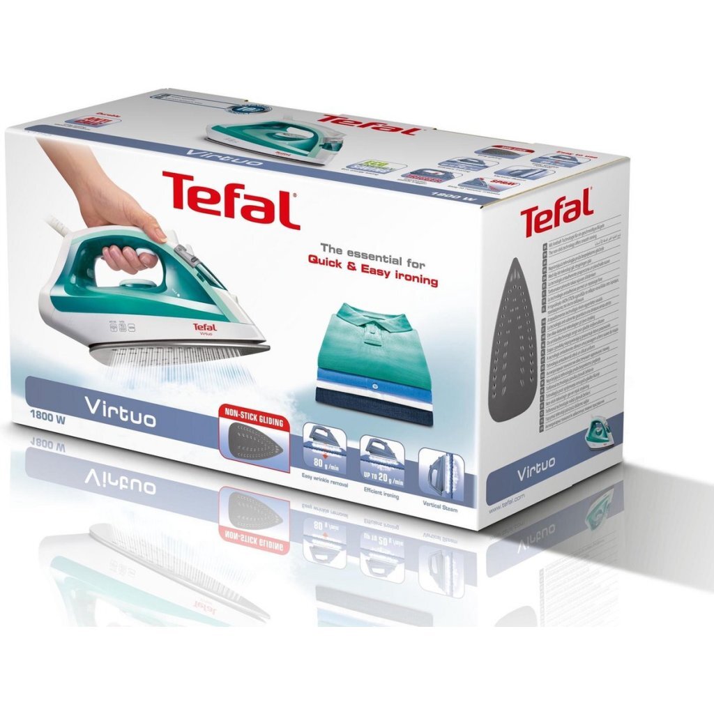 Tefal Fv1710 Virtuo Stoomstrijkijzer 1800W Turquoise/Wit