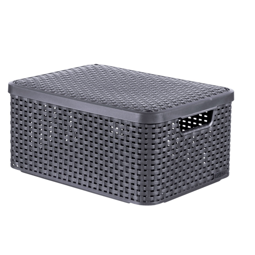 Curver Style Opbergmand Met Deksel 18L Antraciet