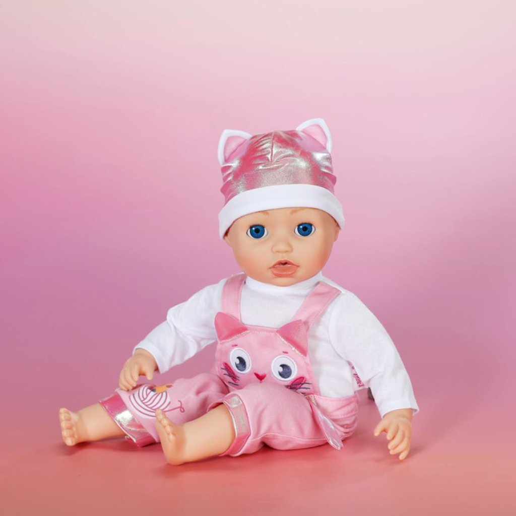 Baby Born Kat Onesie Met Muts Roze/Wit