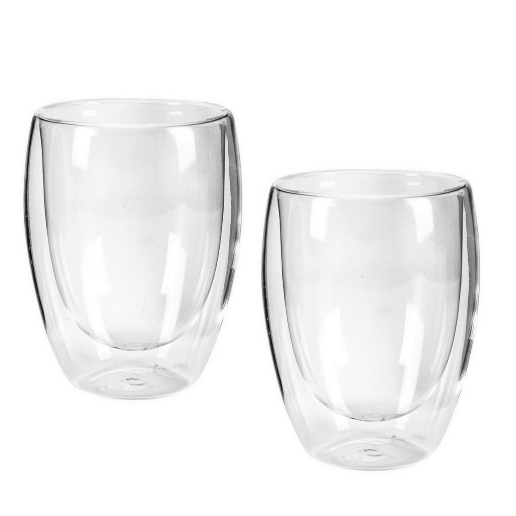 Overige Merken Cappucino Glazen Dubbelwandig 300 Ml 2 Stuks Transparant