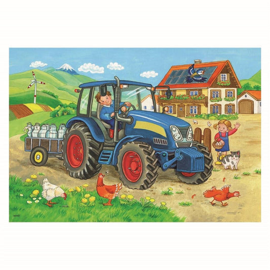 Ravensburger Puzzel Bouwplaats En Boerderij 2X12 Stukjes