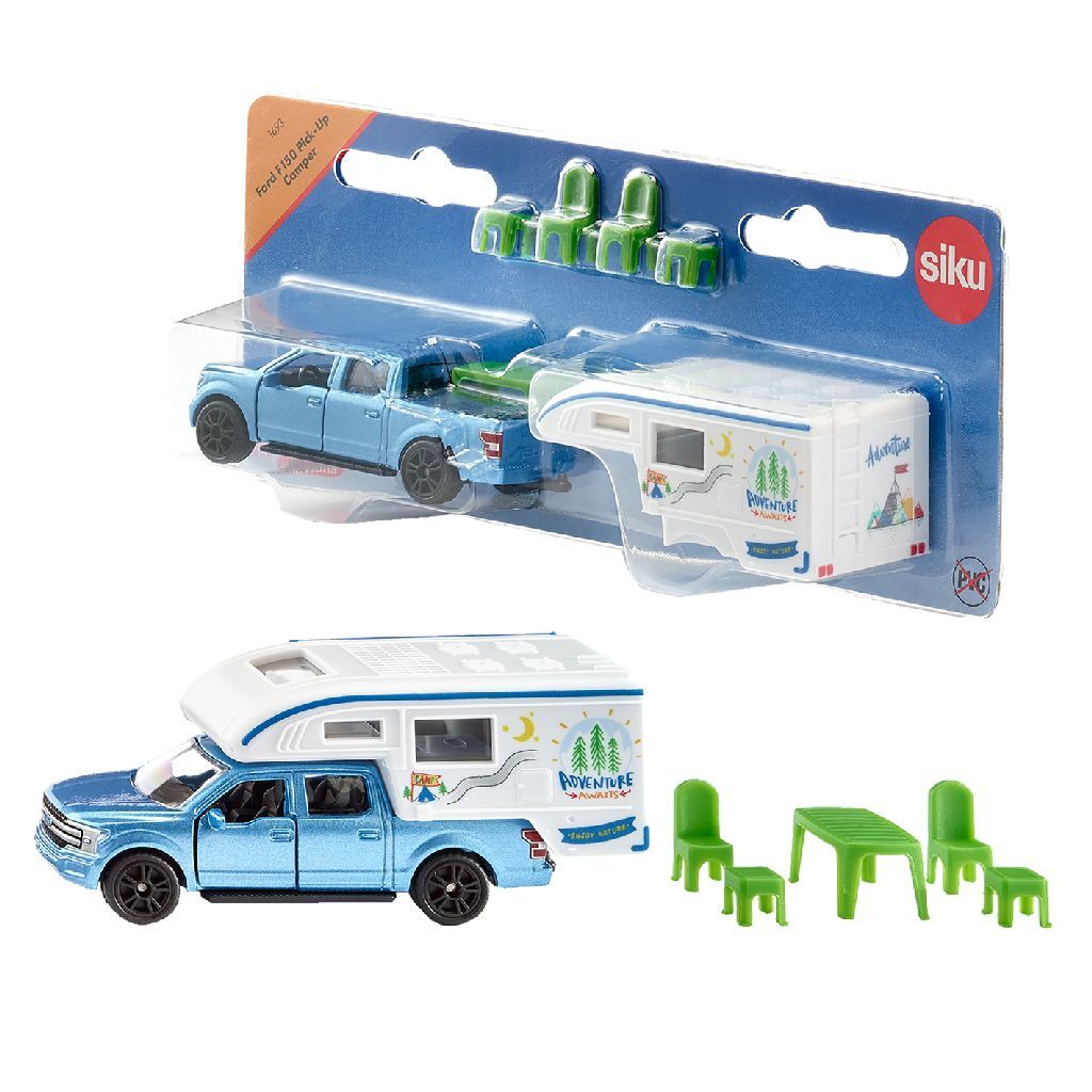 Siku 1693 Ford F150 Pick-Up Camper Direct leverbaar
