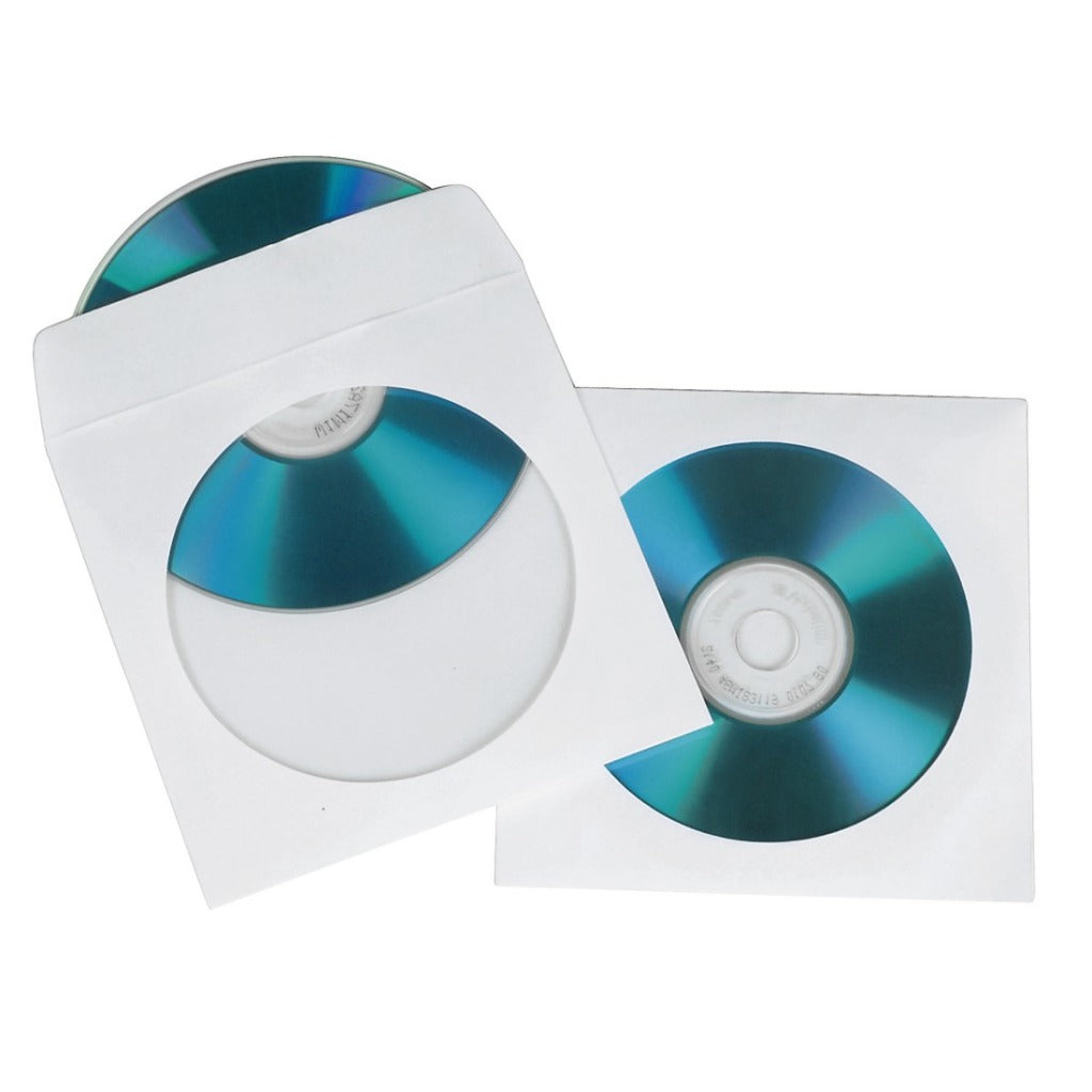 Hama Cd/Dvd Protection Sleeves Papier Wit 100 Stuks