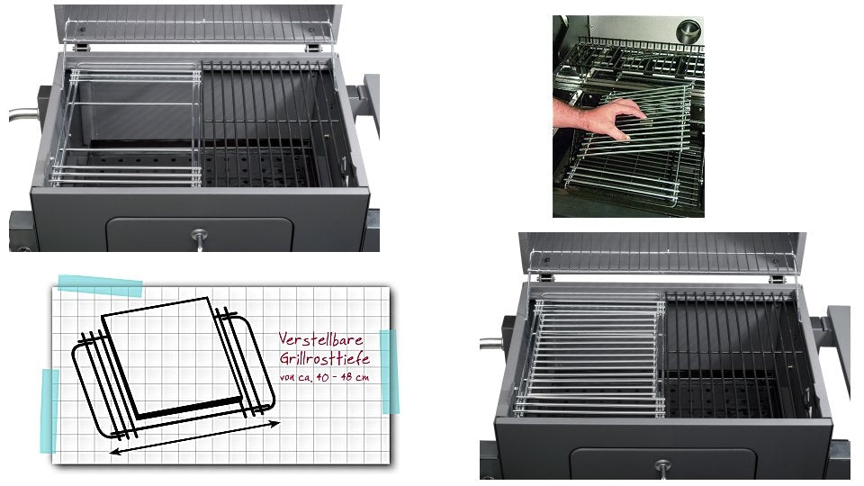 Tepro 8570 Hoofdgrillrooster Voor 28X39-50Cm Met Centraal Inzetrooster Systeem