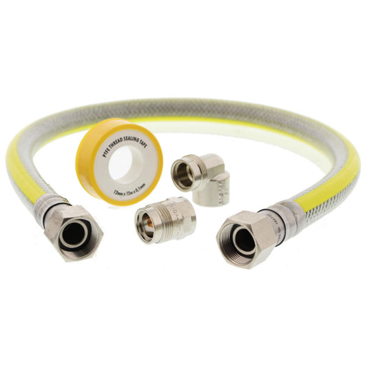 Scanpart Gas Aansluit Set Rvs-Flexibele 75Cm