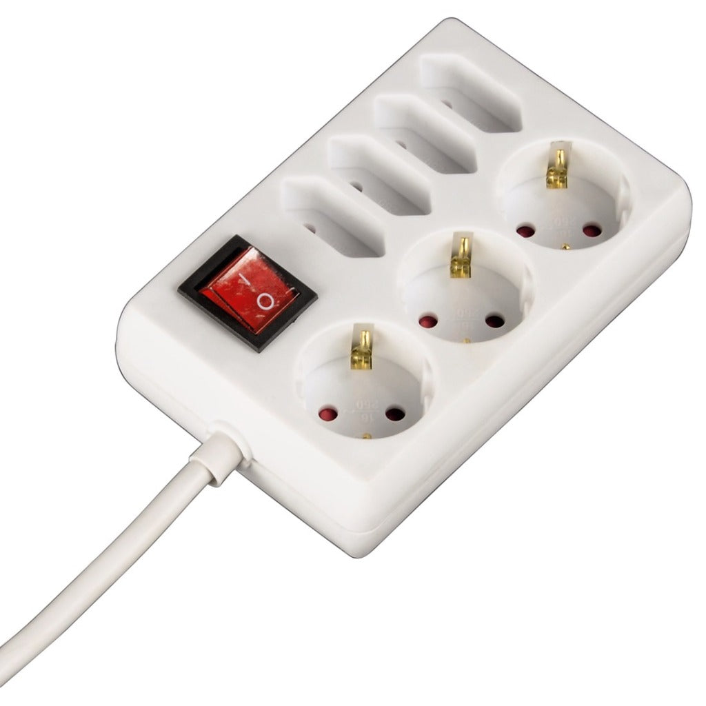 Hama Stekkerdoos 7-Voudig Met Schakelaar 1.4M Wit