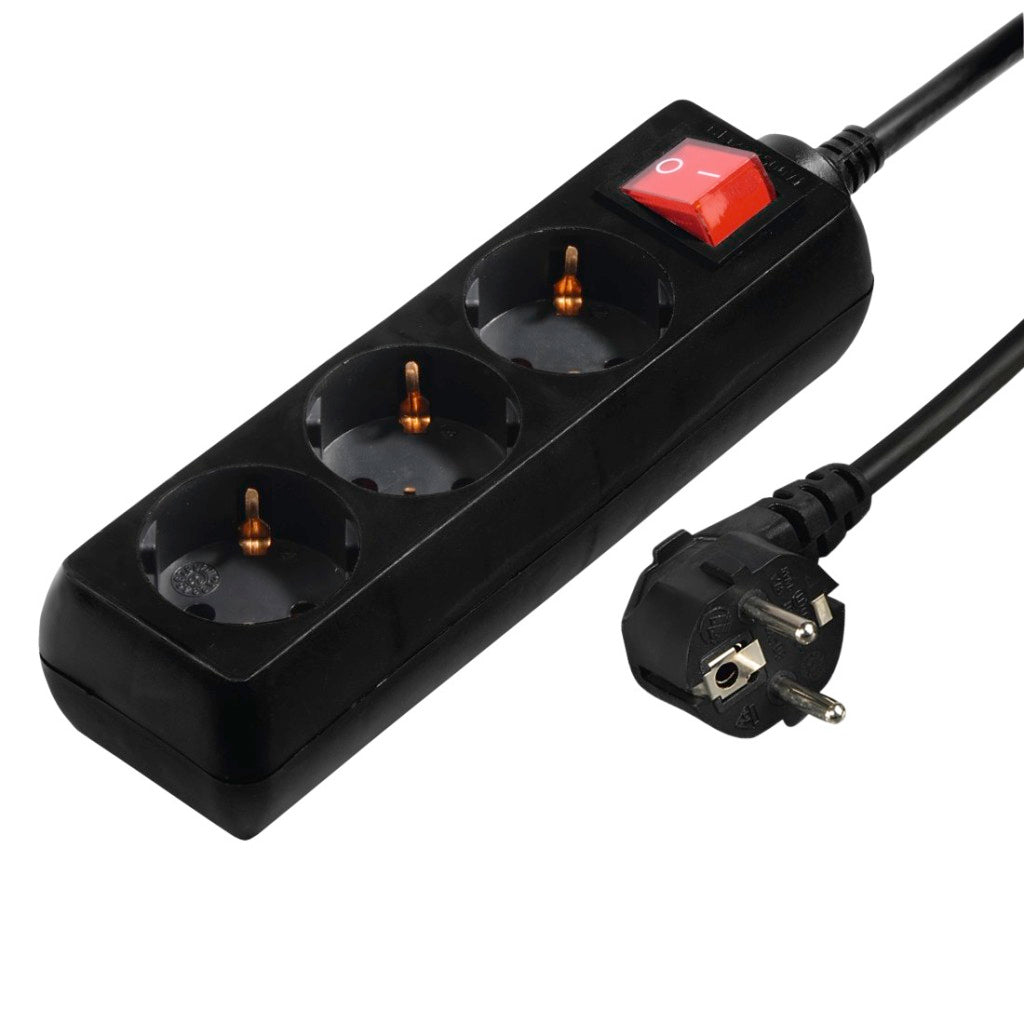 Hama Distribution Panel 3 Sockets With Switch 3 M Black