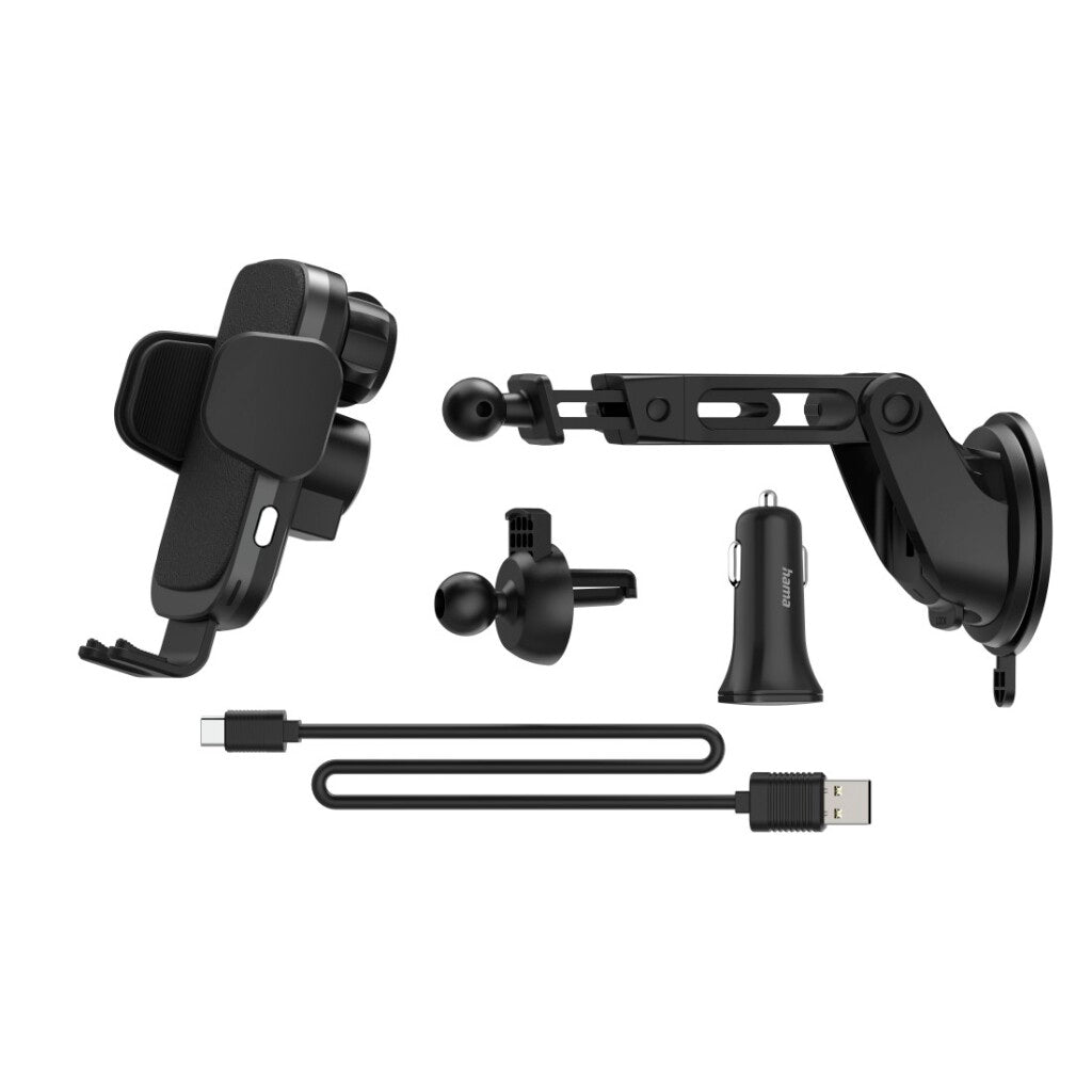 Hama Auto-Gsm-Oplader Fc10 Motion 10 W Draadloos Qi-Charge Zwart