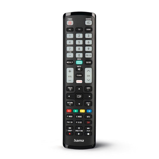 Hama Universele Afstandsbediening Samsung Tv Ir Lerend + Lichtgevende Toetsen Zwart