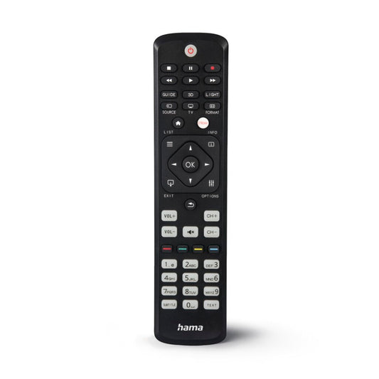 Hama Universele Afstandsbediening Philips Tv Ir Lerend + Lichtgevende Toetsen Zwart