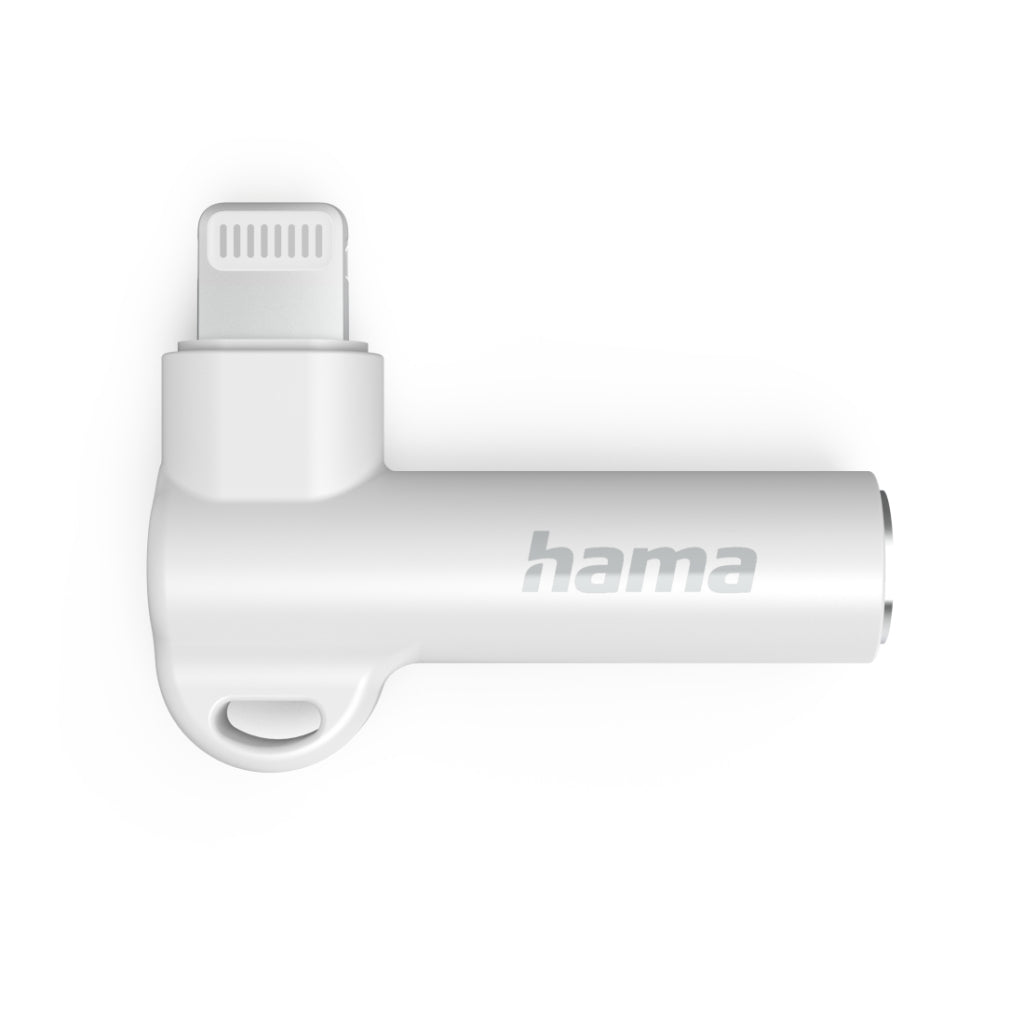 Hama Aux-Adapter 90&Deg; Hoekstekker Lightning Wit