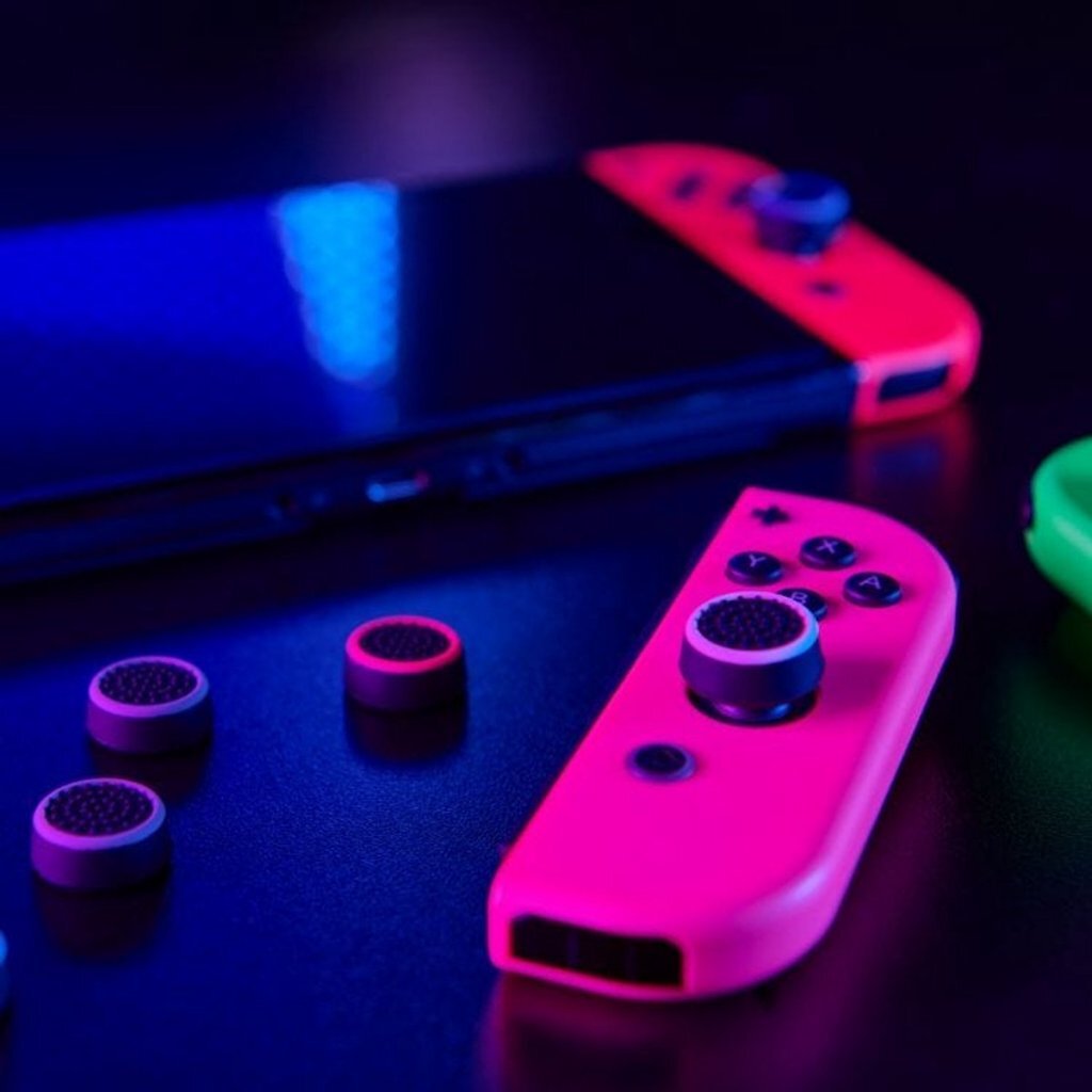 Urage 8In1 Set Control-Stick Opzetstukken Voor Nintendo Switch Gekleurd