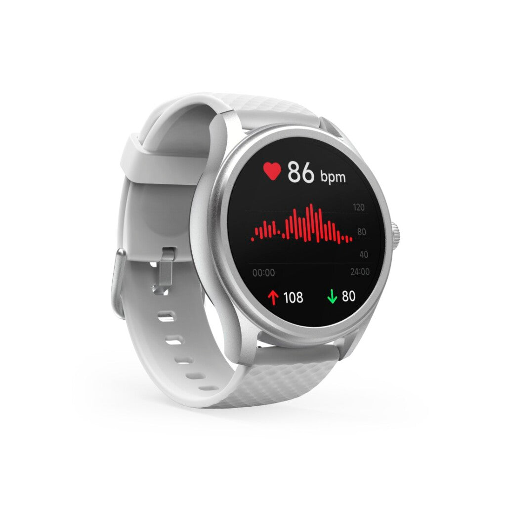 Hama Smartwatch 5010 Rond Slaapbewaking Waterdicht 1.38 Inch Zilver/Grijs