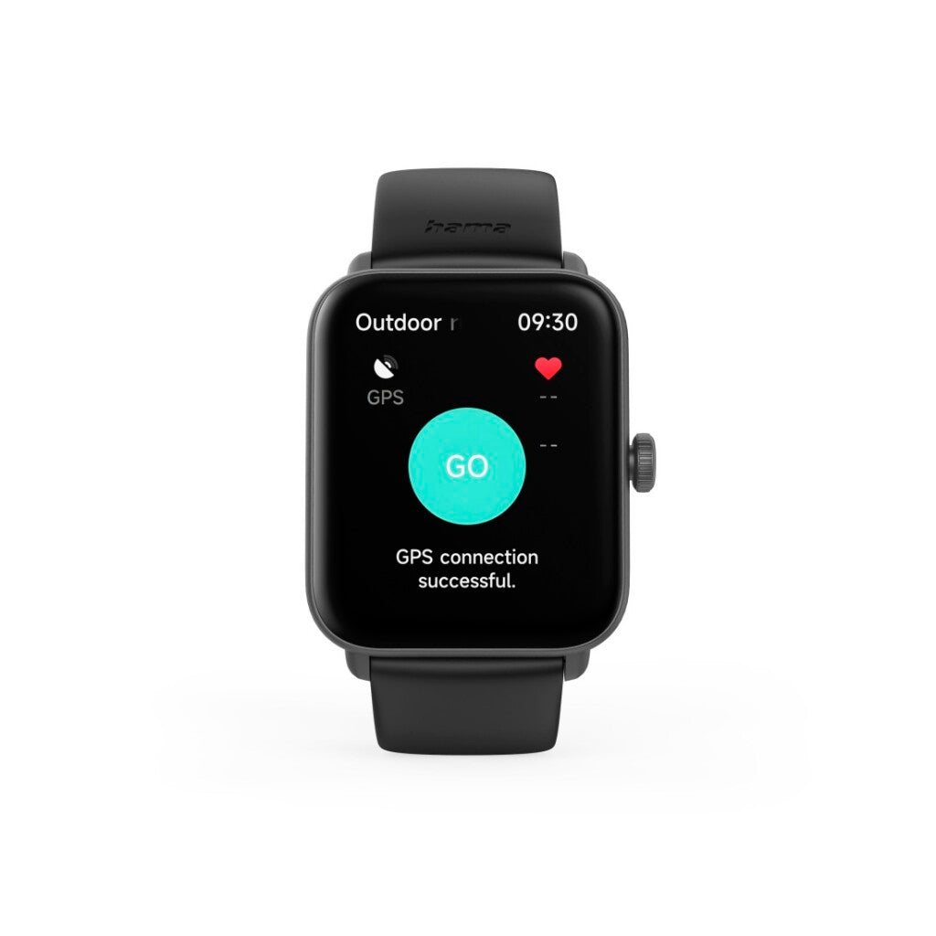 Hama 6010 Smartwatch Tft-Display Telefoonfunctie Waterdicht + Gps Zwart