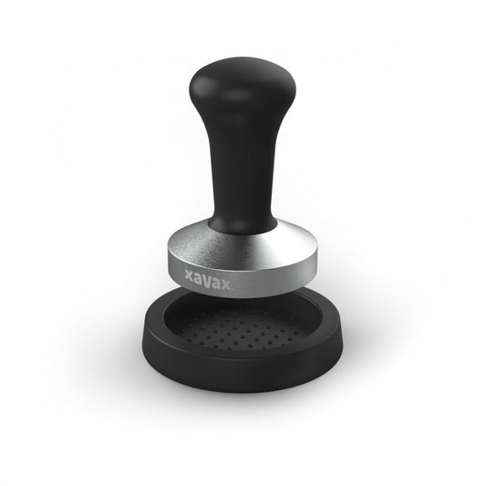 Xavax Tamper Set Tamper 58 Mm Rvs + Tampermat Slipvast Zwart