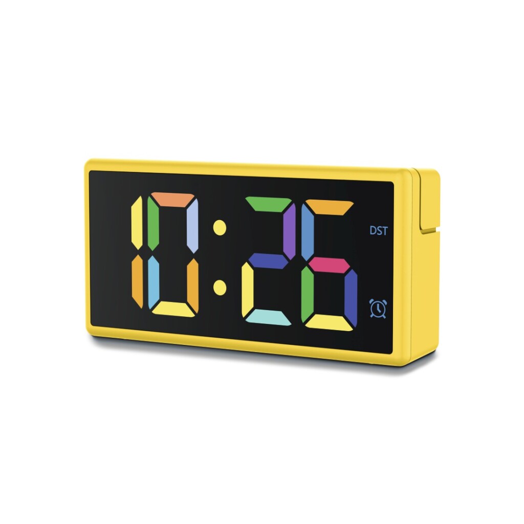 Hama Digitale Wekker Ibiza Met Multicolor-Display Usb-Oplaadfunctie Geel