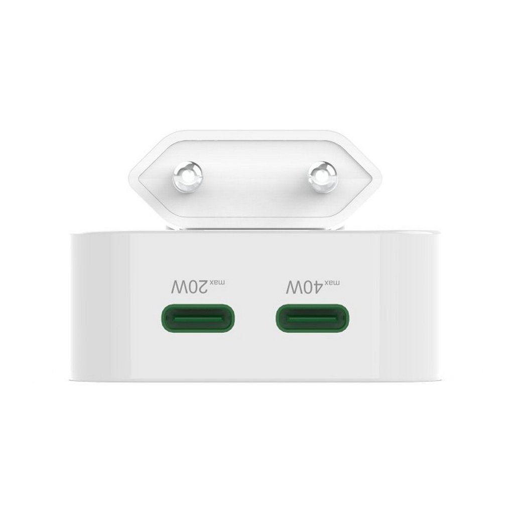 Hama Snellader Gan 2X Usb-C Pd 40W Wit
