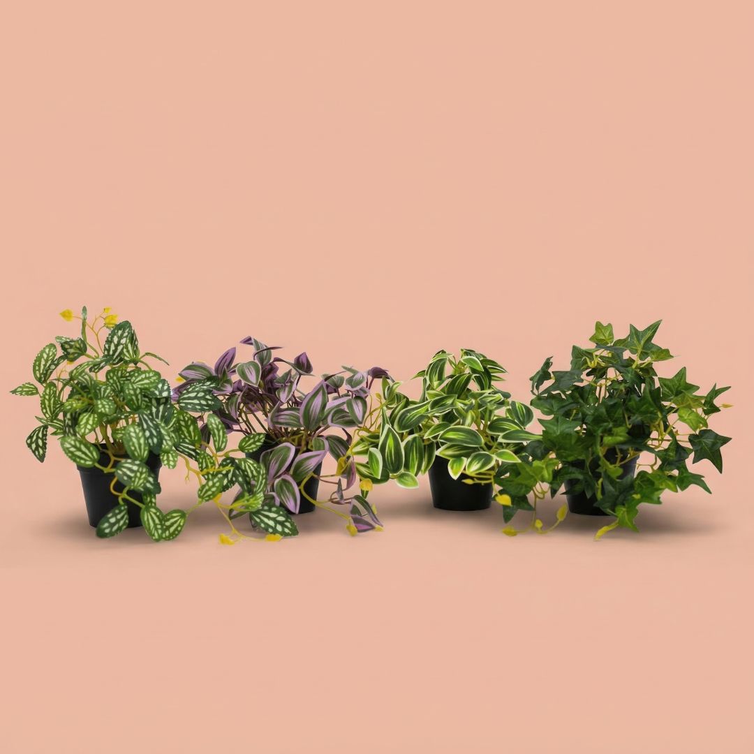 Ivy Hedera - Hanging Plant In Pot - Artificial Plant - Green - ↑ 19 Cm
