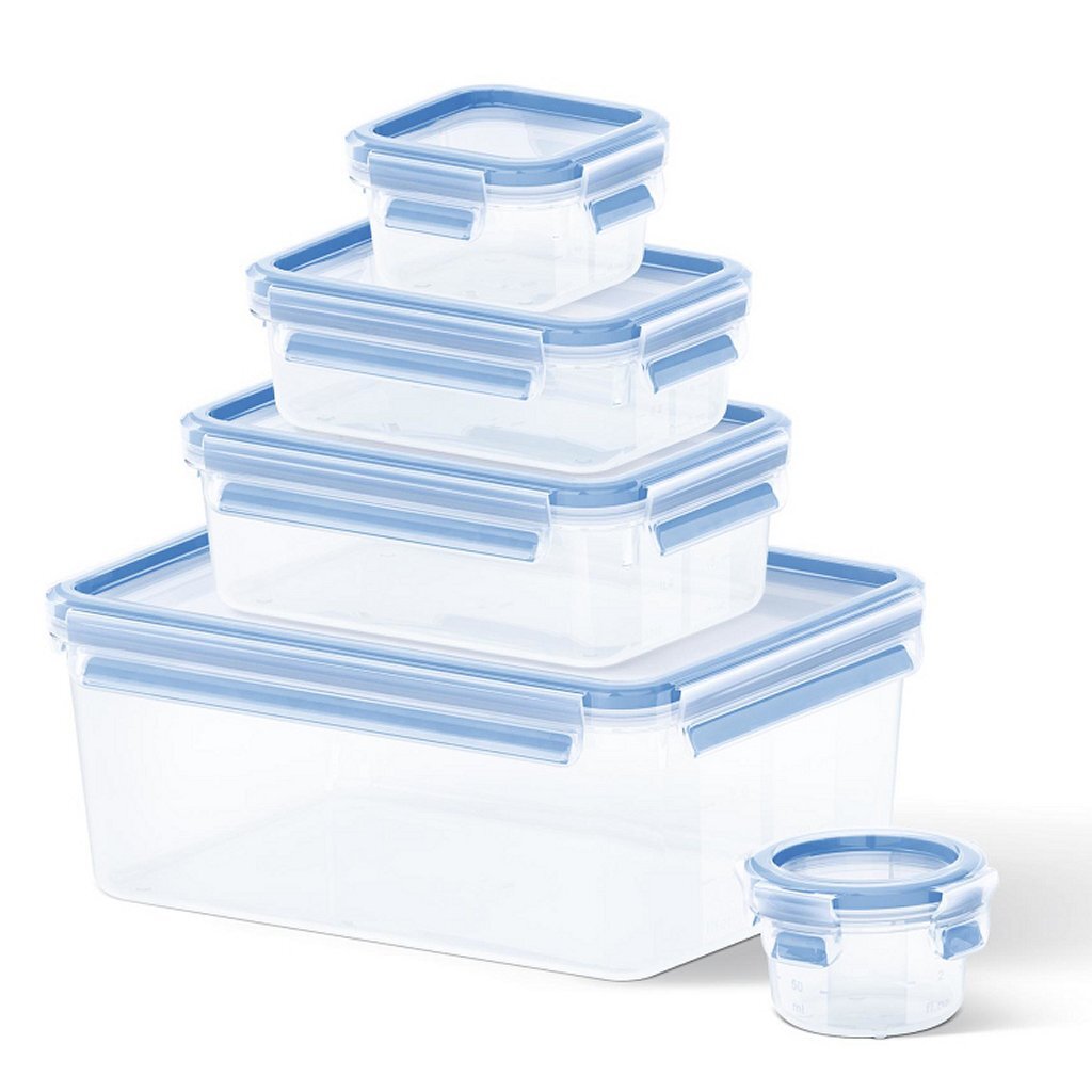 Tefal K30290 Masterseal Vershoudbakjes 0.15-3.7L 5-Delig Blauw