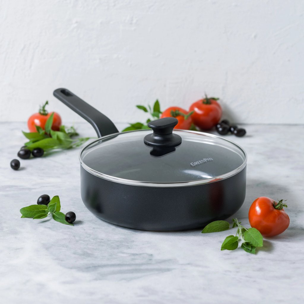 Greenpan Essence Hapjespan 28 Cm Zwart