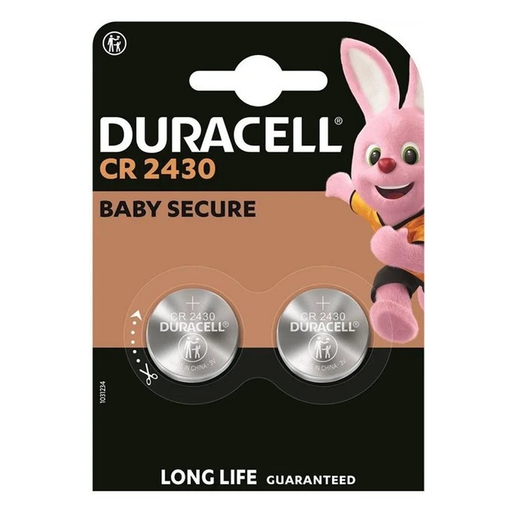 Duracell Cr2430 Lithium Knoopcelbatterij 3V 2 Stuks