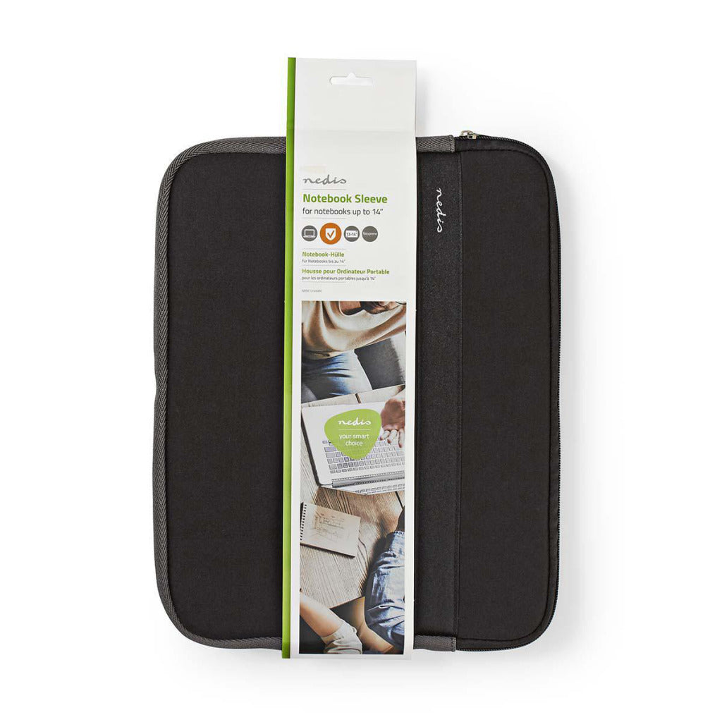 Nedis Nbse13100Bk Notebookhoes 13 - 14&Quot; Neopreen Zwart/Antraciet