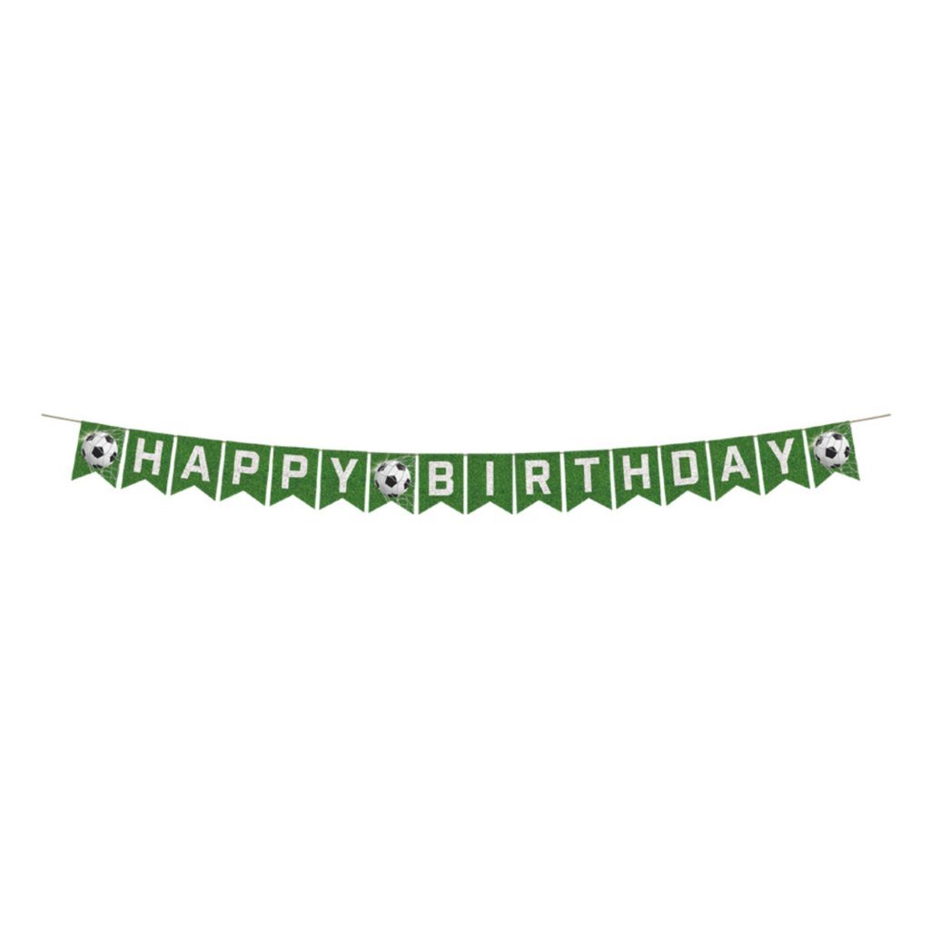 Overige Merken Voetbal Banner Happy Birthday 600 Cm Groen