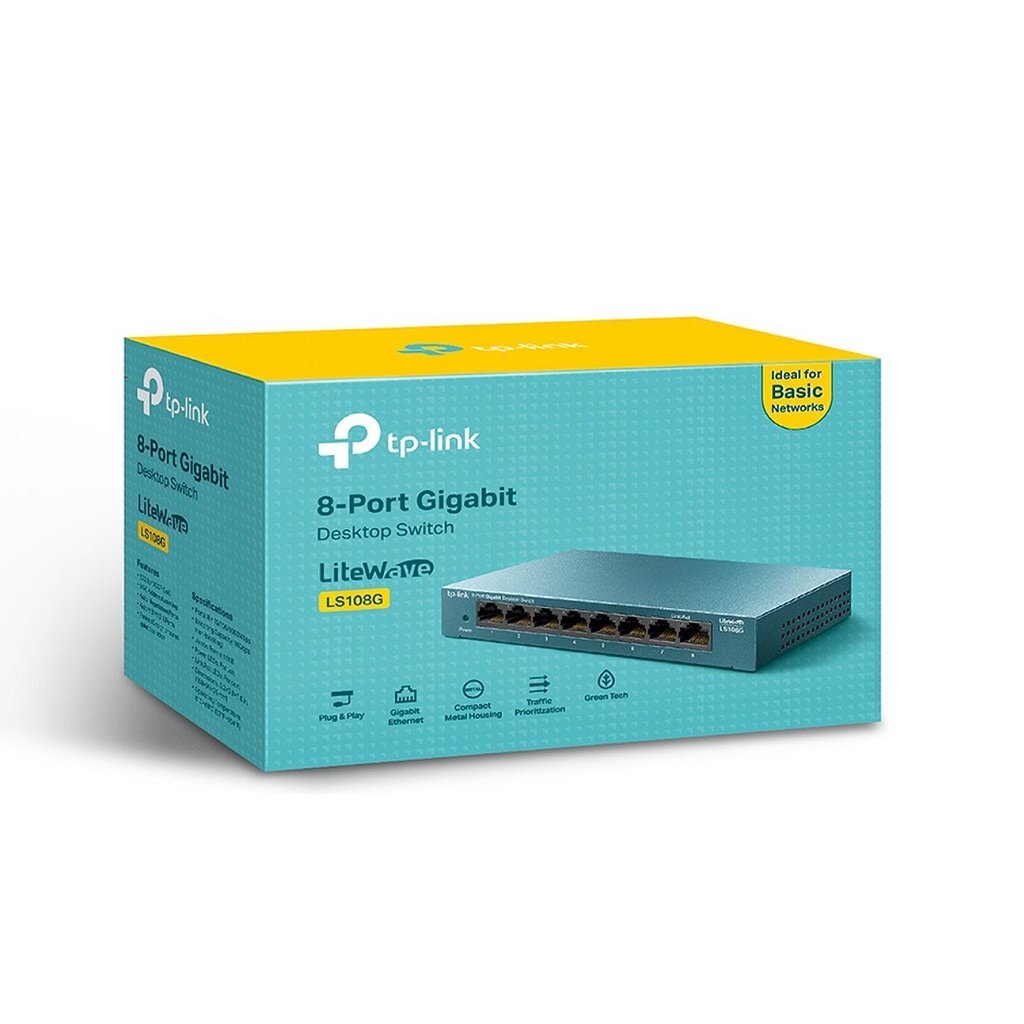Tp-Link Ls108G 8-Poorts Netwerk Switch Blauw