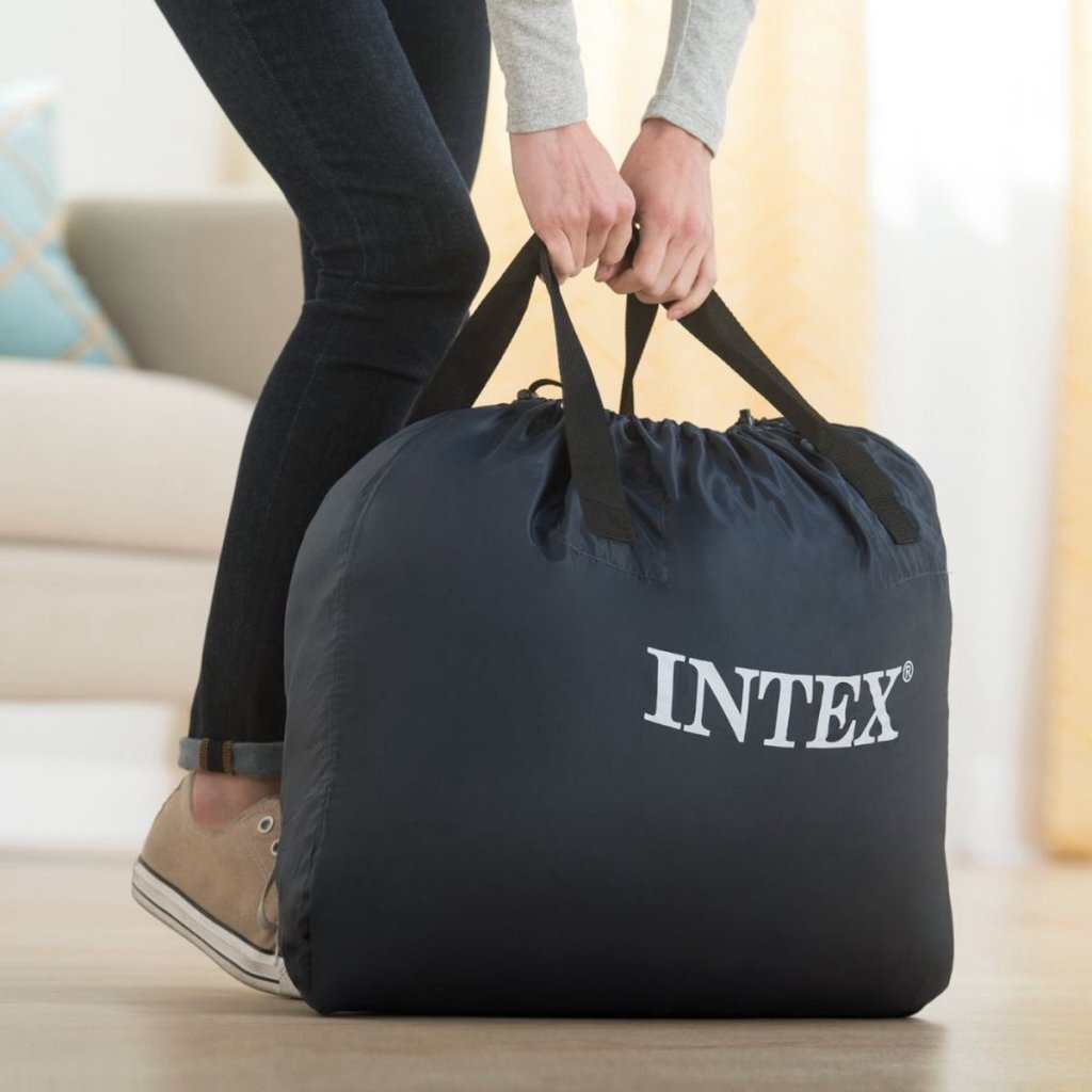 Intex 64414Nd Durabeam Eleveated Queen 2-Persoons Luchtbed 152X203X46 Cm Grijs