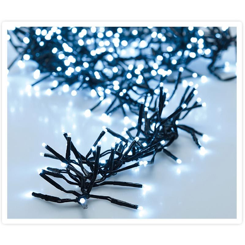 Clusterverlichting 192 Led - 1.4M - Wit - Batterij - Lichtfuncties - Geheugen - Timer