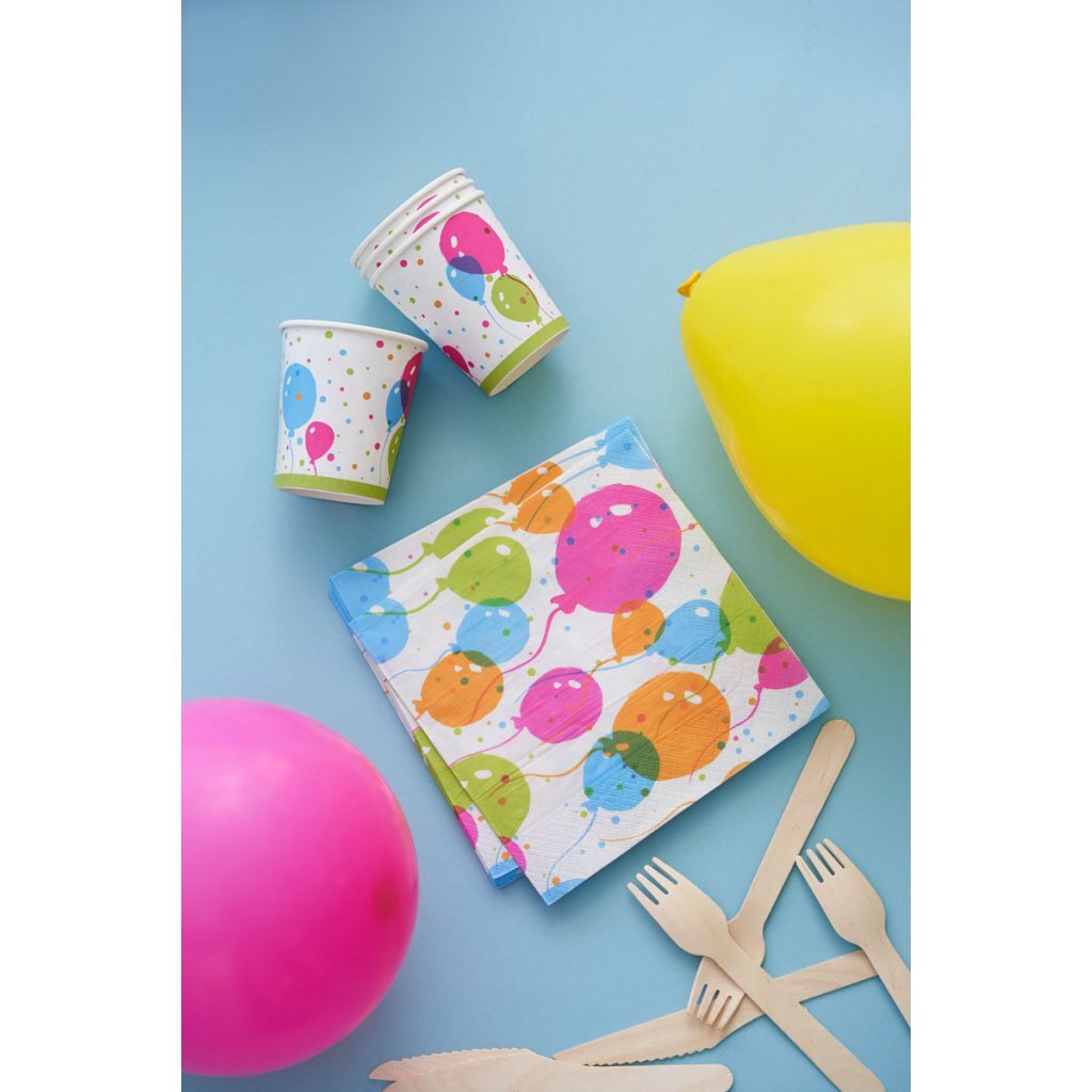 Duni Servetten Splash Balloons 33X33 Cm 20 Stuks