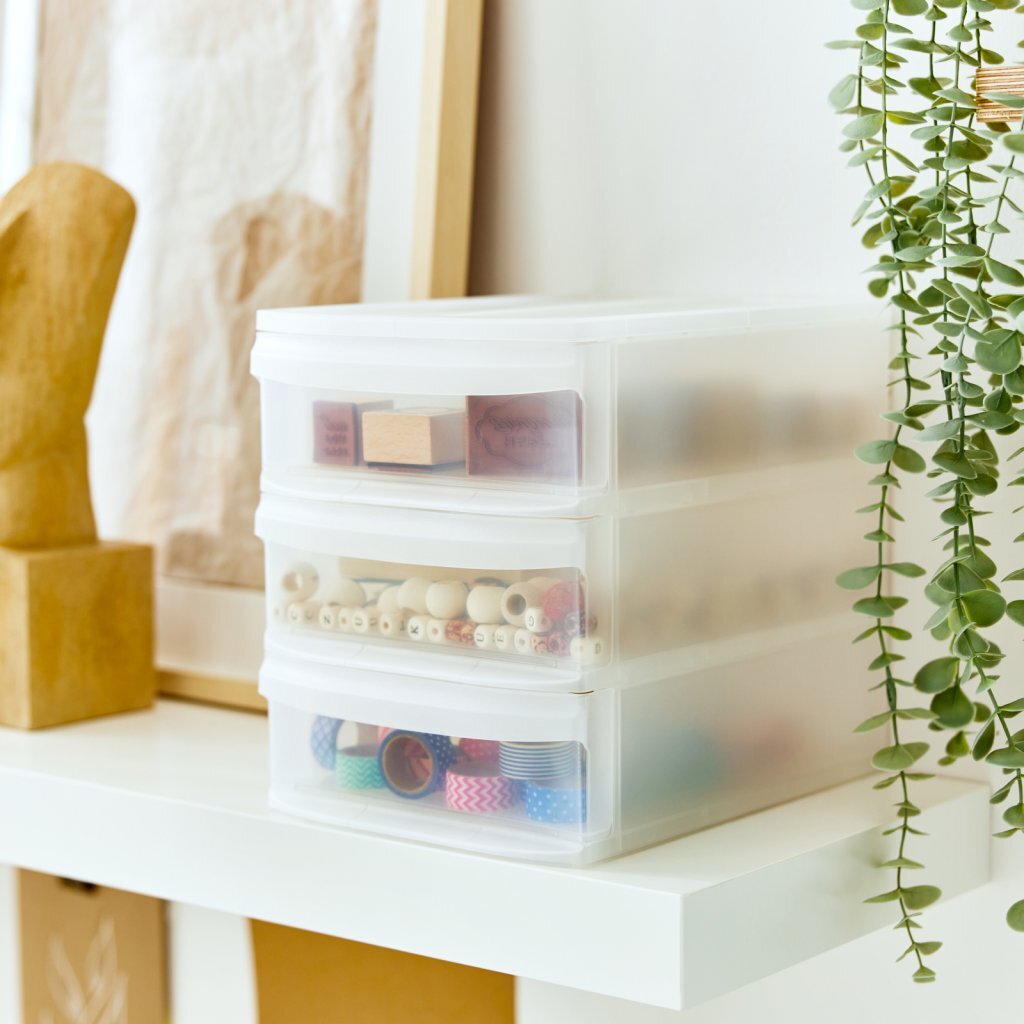 Rotho Systemix Design Ladekast Met 3 Lades 26.5X19.2X23.3 Cm Wit