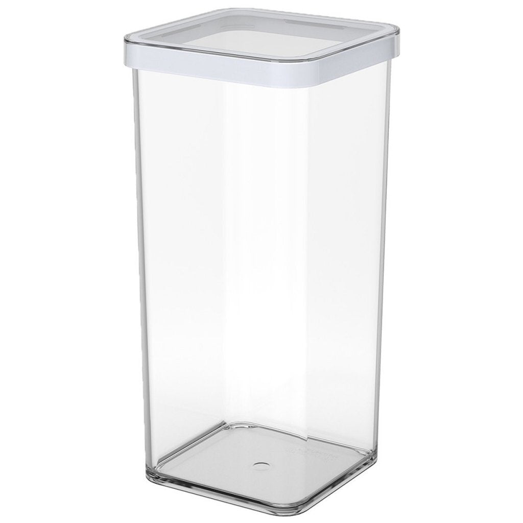 Rotho Loft Bewaardoos 10X10X21 Cm 1.5L Wit/Transparant