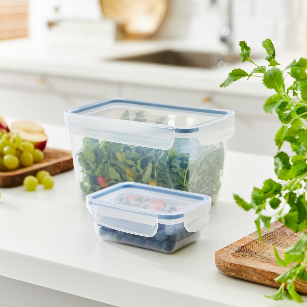 Rotho Clic &Amp; Lock Koelkast Bewaardoos 0.5L Horizon Blauw/Transparant