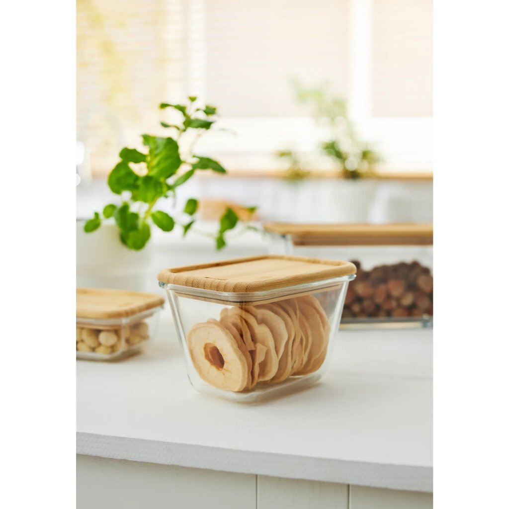 Rotho Nala Koelkast Bewaardoos 2L Glas/Bamboe