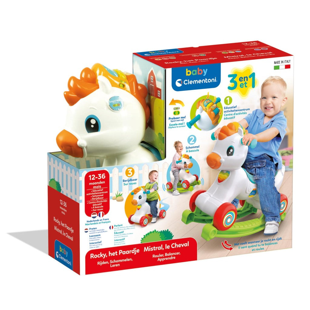 Clementoni Baby 3In1 Hobbelpaard + Geluid