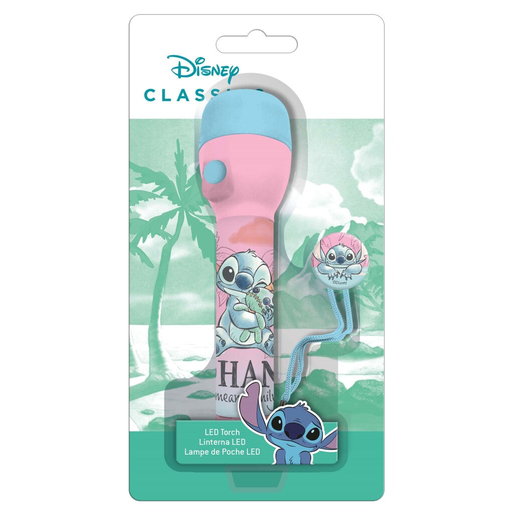 Disney Stitch Zaklamp 16 Cm Blauw/Roze