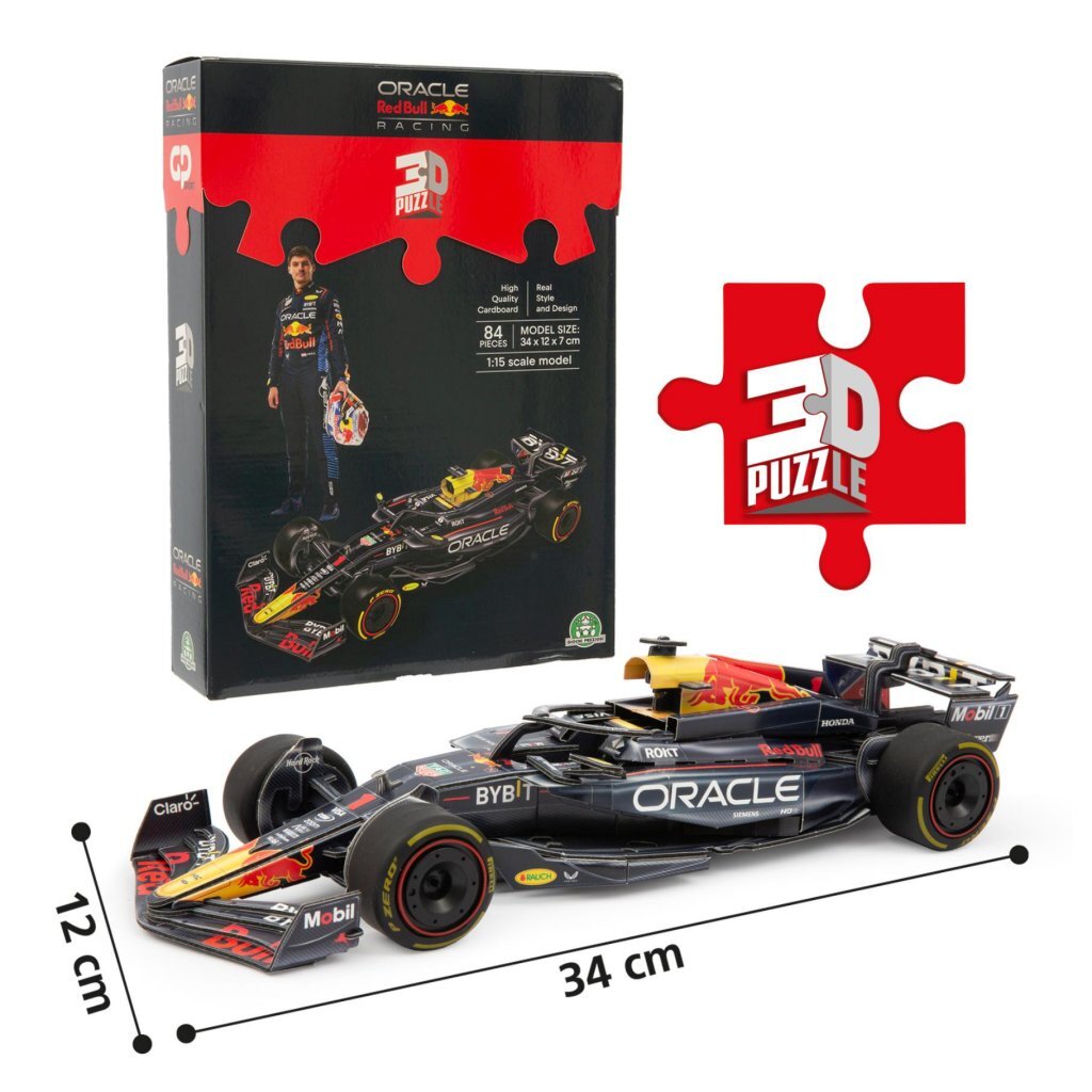 Overige Merken 3D Puzzel Formule 1 Red Bull Max Verstappen 84 Stukjes