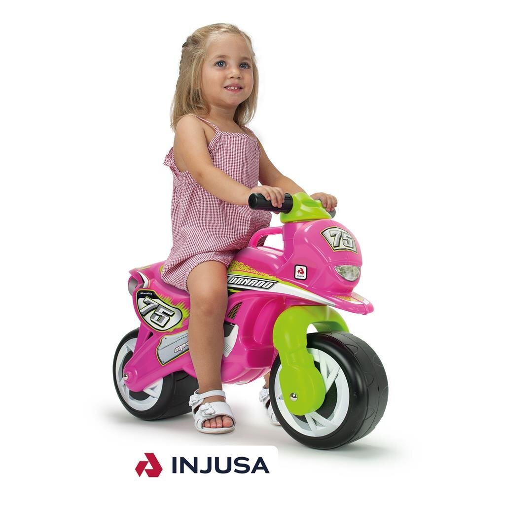 Injusa Tornado Loopmotor Roze/Groen