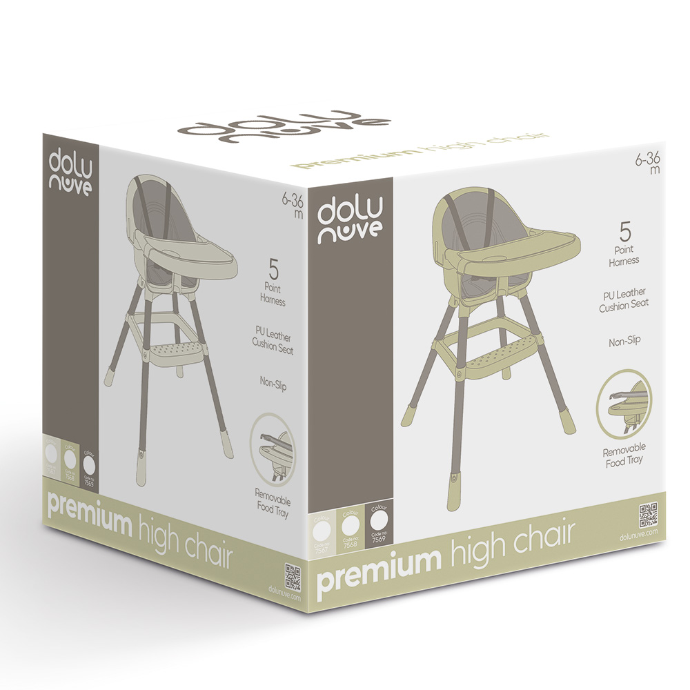 Dolu Premium Verstelbare Kinderstoel Beige