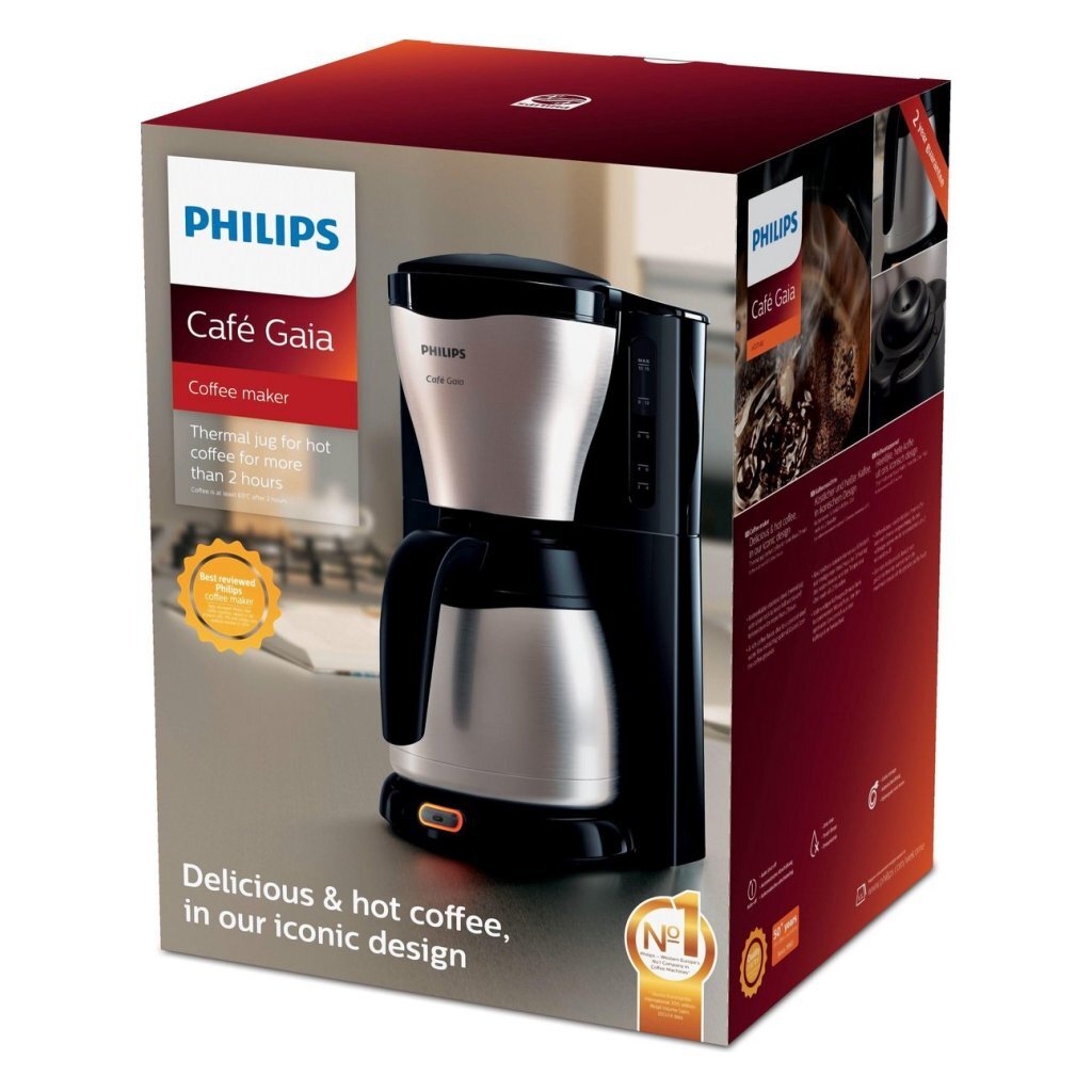 Philips Hd7548/20 CafÉ Gaia Koffiezetapparaat Rvs/Zwart