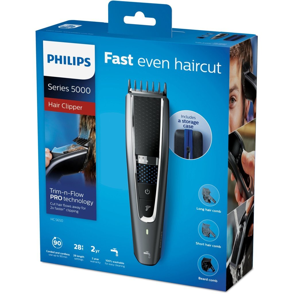 Philips Hc5650/15 Series 5000 Trimmer Zwart/Zilver