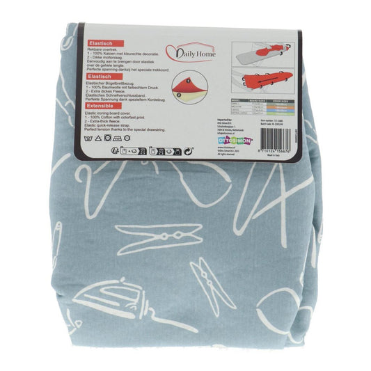 Daily Home Strijkhoes Stretch M 122X40 Cm Lichtblauw/Wit