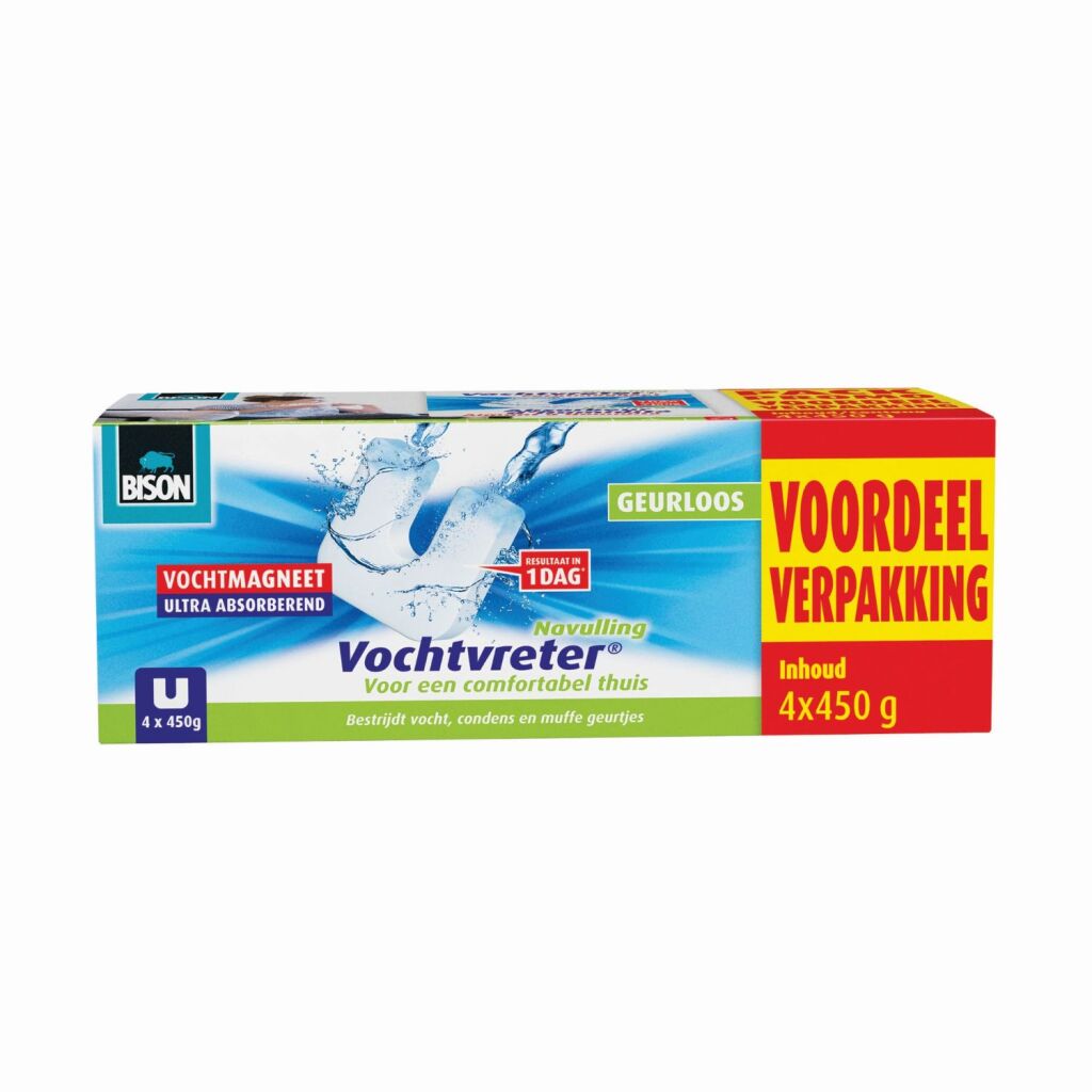Bison Vochtvreter Magneet Neutraal 4X 450 Gram