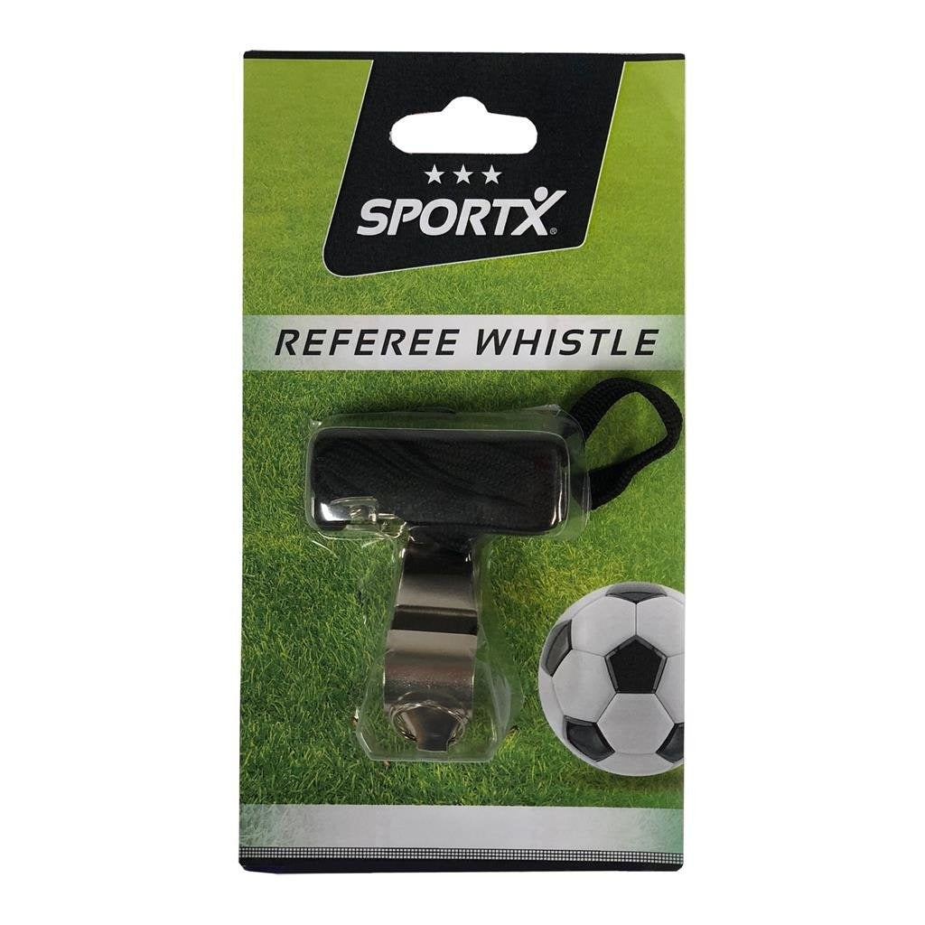 Sportx Metalen Scheidsrechterfluitje Met Koord